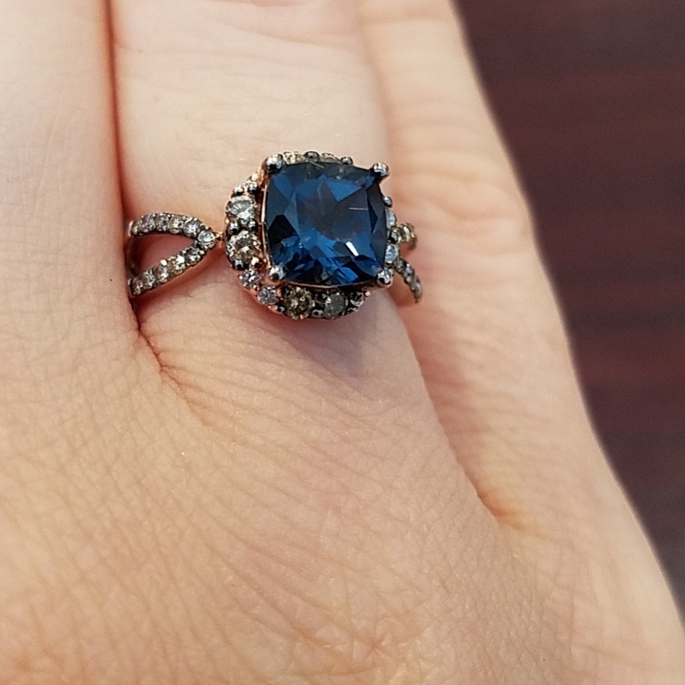 LeVian London Blue Topaz ring - Picture 1 of 4